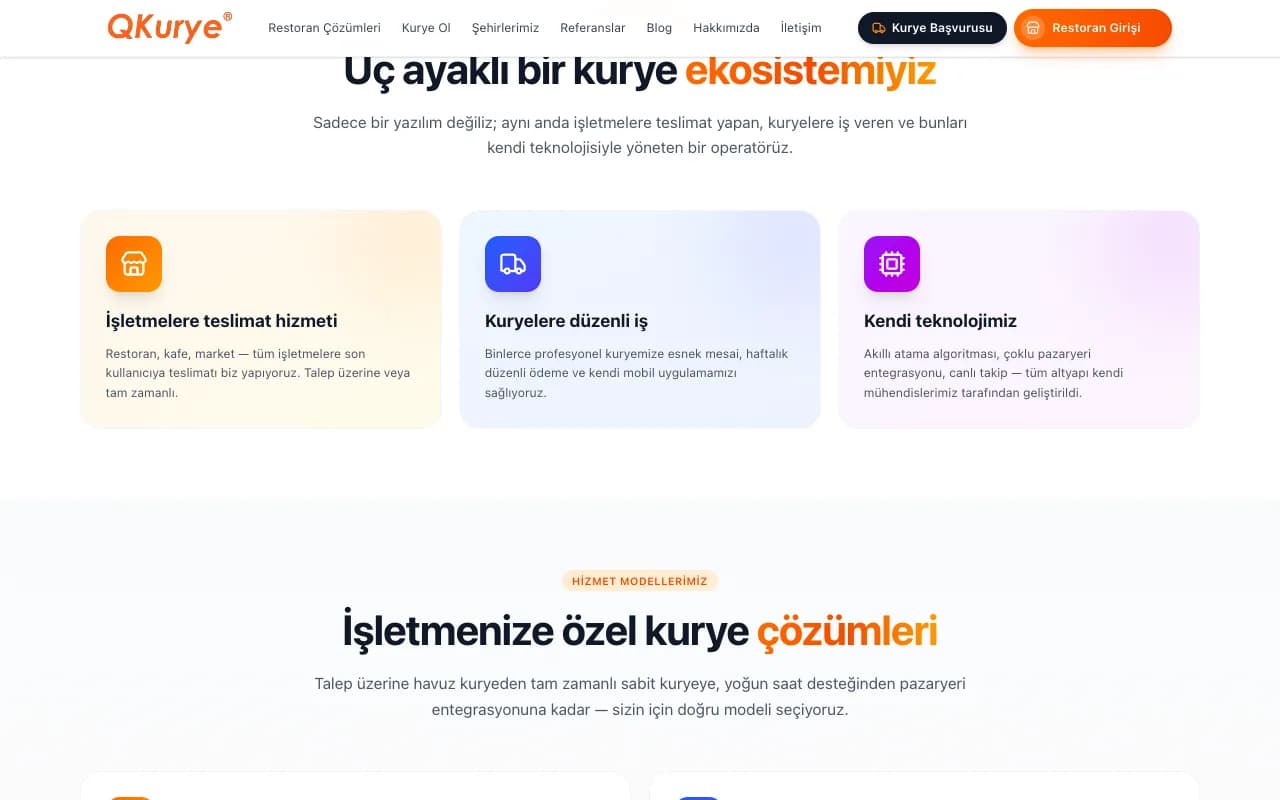 QKurye – Kurye Yönetim Yazılımı ekran görüntüsü 2